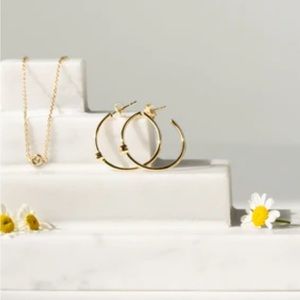 Marrin Costello mystique gold & topaz hoop earrings